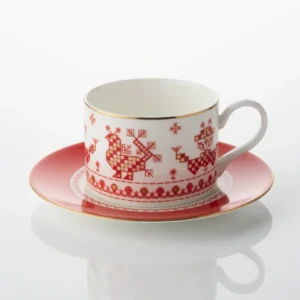 Lomonosov Porcelain Cup and saucer  Cockerel-combs 250 ml