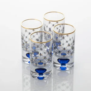 LOMONOSOV IMPERIAL GLASS SHOT COBALT NET SET 4 PC 30 ML
