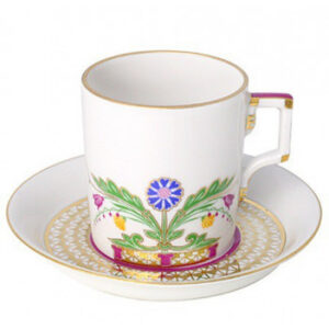 Lomonosov Imperial Porcelain Teacup and Saucer Moscow River 220 ml