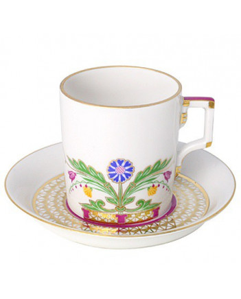 Lomonosov Imperial Porcelain Teacup and Saucer Moscow River 220 ml