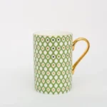 Lomonosov Imperial Bone China Porcelain Coffee Mug Idyll Green Lime V.1 400 Ml