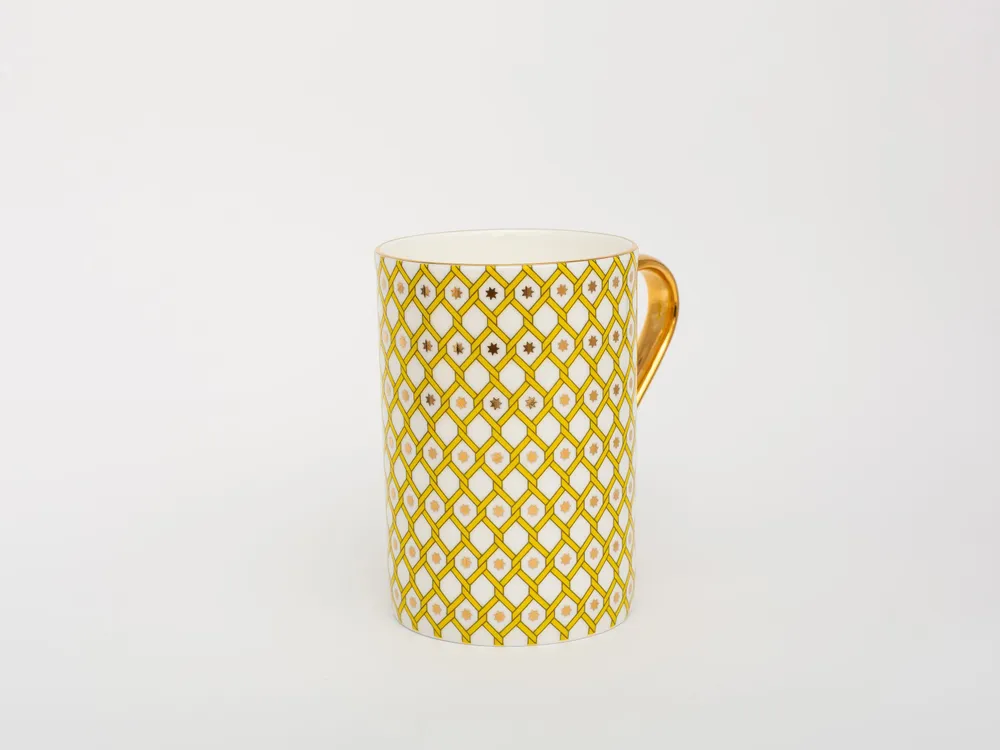Lomonosov Imperial Bone China Porcelain Mug Idyll Sunny Yellow 1 400 Ml