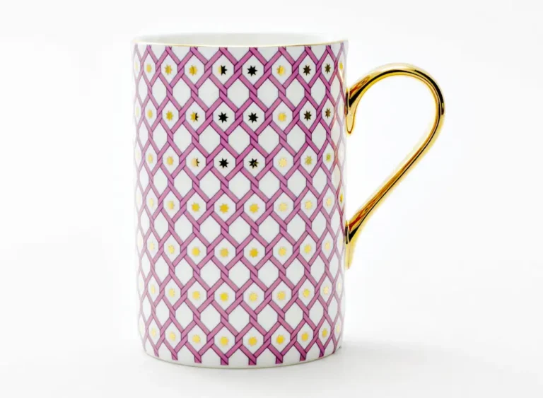 Lomonosov Imperial Bone China Porcelain Coffee Mug Idyll Pink V.1 400 Ml