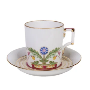 Lomonosov Imperial Porcelain Teacup and Saucer Moscow River 220 ml