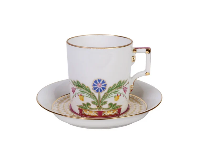 Lomonosov Imperial Porcelain Teacup and Saucer Moscow River 220 ml
